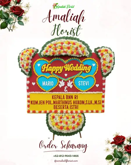 Papan Bunga Pernikahan Sokaraja